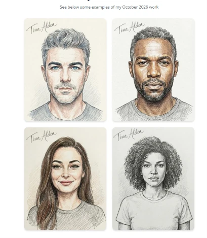 Collection of personalized soulmate sketch examples