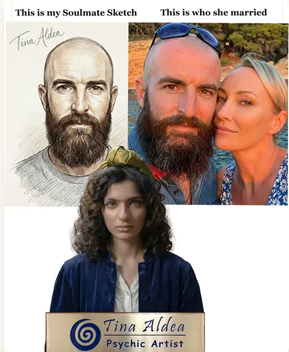 Artist creating a personalized soulmate sketch