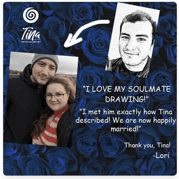 Personalized Tina Aldea soulmate portrait example